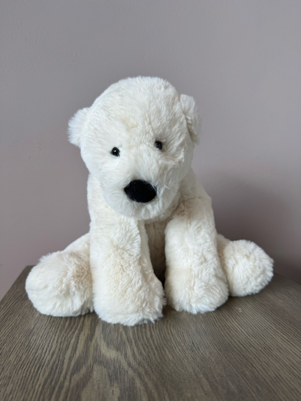 Retired Rare Perry Polar Bear Jellycat London Plushie Stuffy Doll, Size Medium